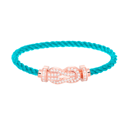 [AuraEcho]CHANCE LARGE 8 FIGURE BUCKLE FULL DIAMOND BRACELET ROSE GOLD