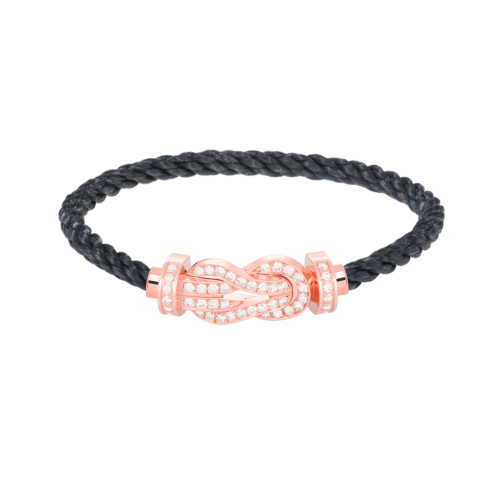 [AuraEcho]CHANCE LARGE 8 FIGURE BUCKLE FULL DIAMOND BRACELET ROSE GOLD