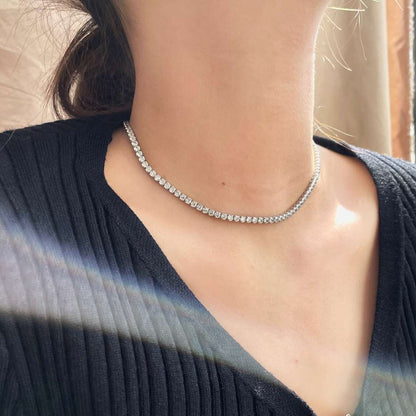 [AuraEcho]Elegant Tennis Chain Necklace