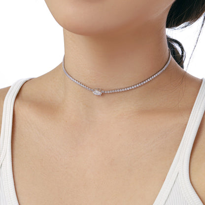 [AuraEcho]1.0 Carat Shining Oval Cut Necklace