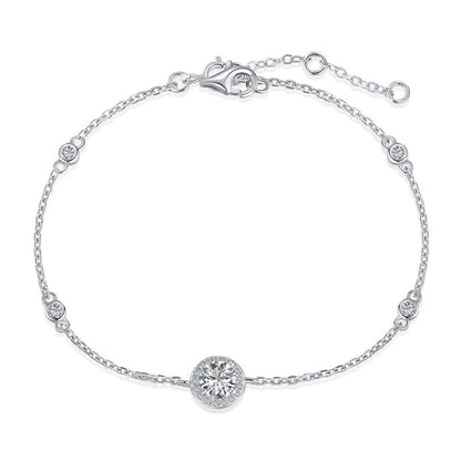 [AuraEcho]Dazzling Round Cut Shape Bracelet