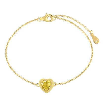 [AuraEcho]Sparkling Romantic Heart Shape Lover Bracelet