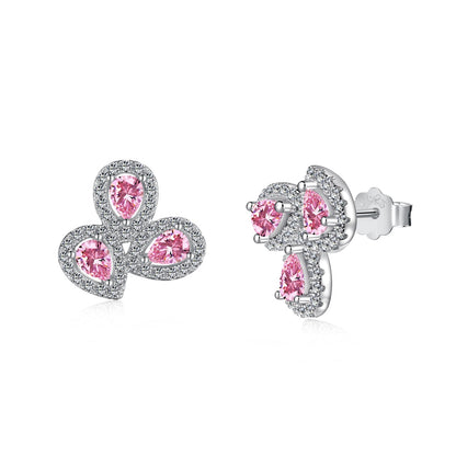 [AuraEcho]Ornate Flower Shape Pear Cut Lover Earrings