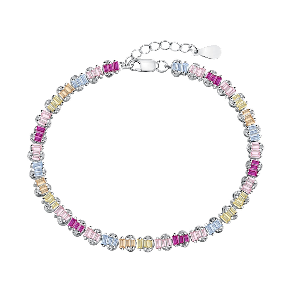 [AuraEcho]Delicate Colorful Emerald Cut Party Bracelet