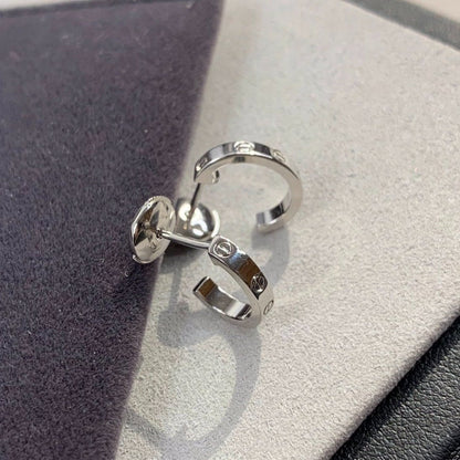 [AuraEcho]LOVE EARRINGS 2.65MM SILVER