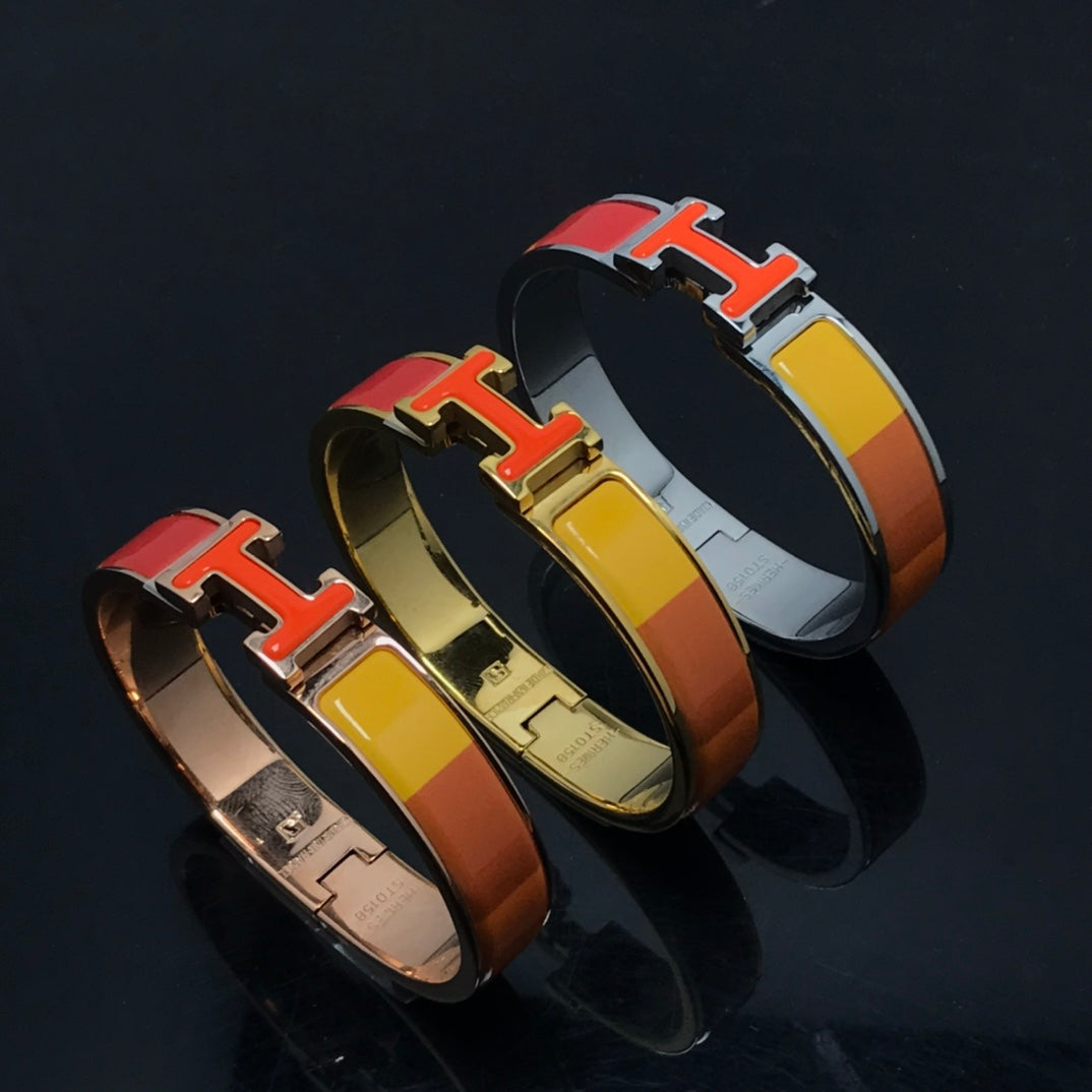 [AuraEcho]H BRACELET ORANGE RAINBOW CERAMIC