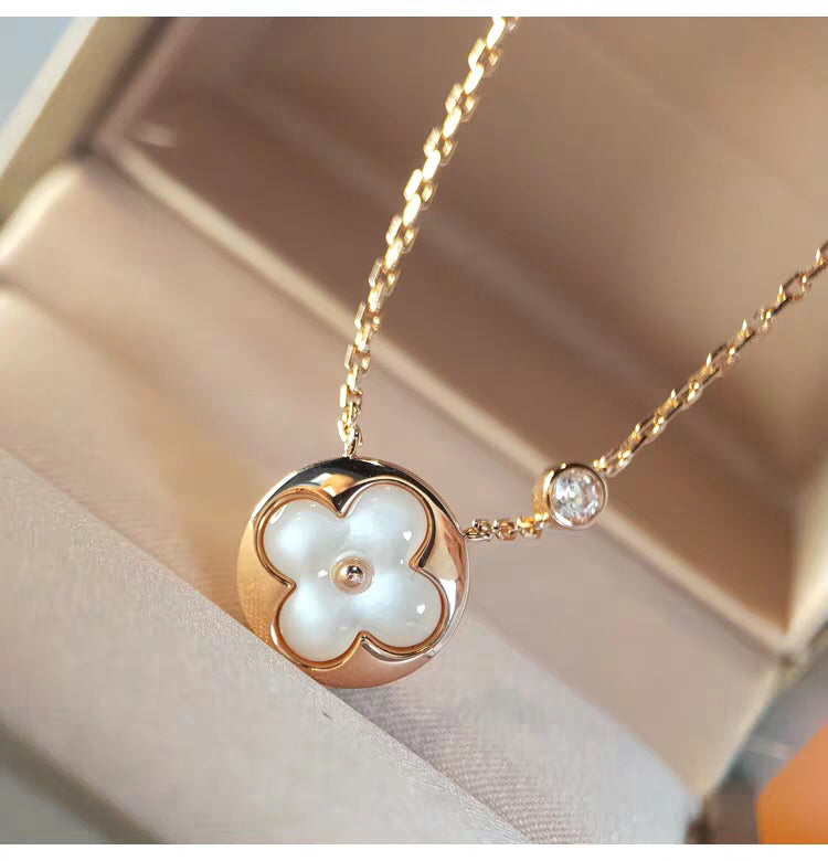 [AuraEcho]SUN MOP GOLD 1 DIAMOND NECKLACE