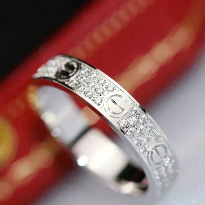 [AuraEcho]LOVE RING 3.6MM DIAMOND PAVED