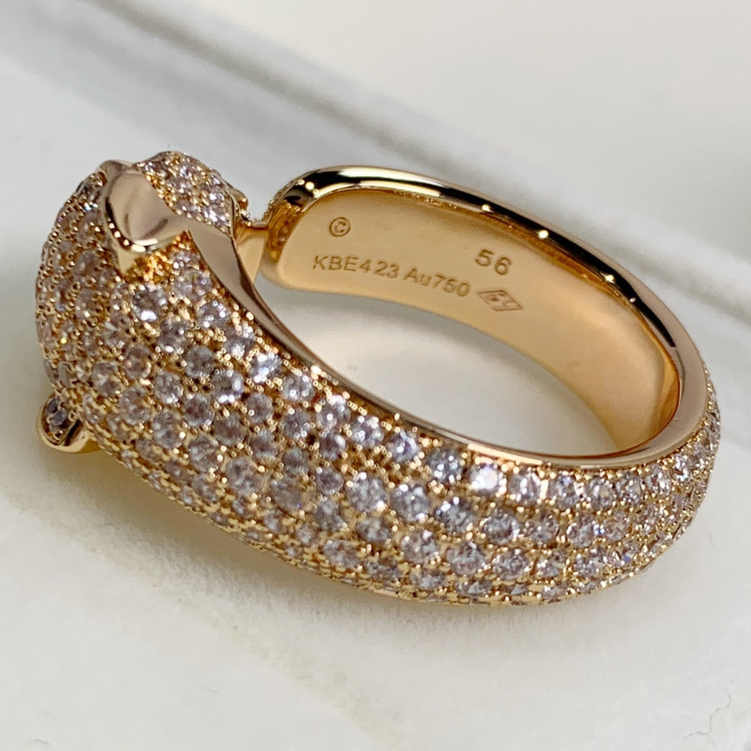 [AuraEcho]PANTHERE PINK GOLD DIAMOND RING