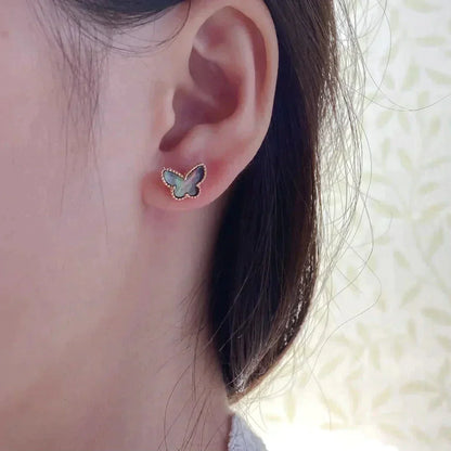 [AuraEcho]BUTTERFLY DARK MOP  EARRINGS