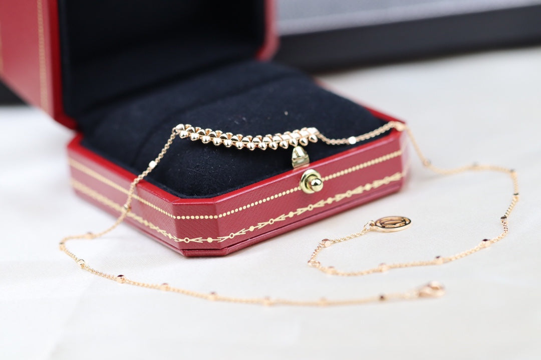 [AuraEcho]CLASH PINK GOLD NECKLACE