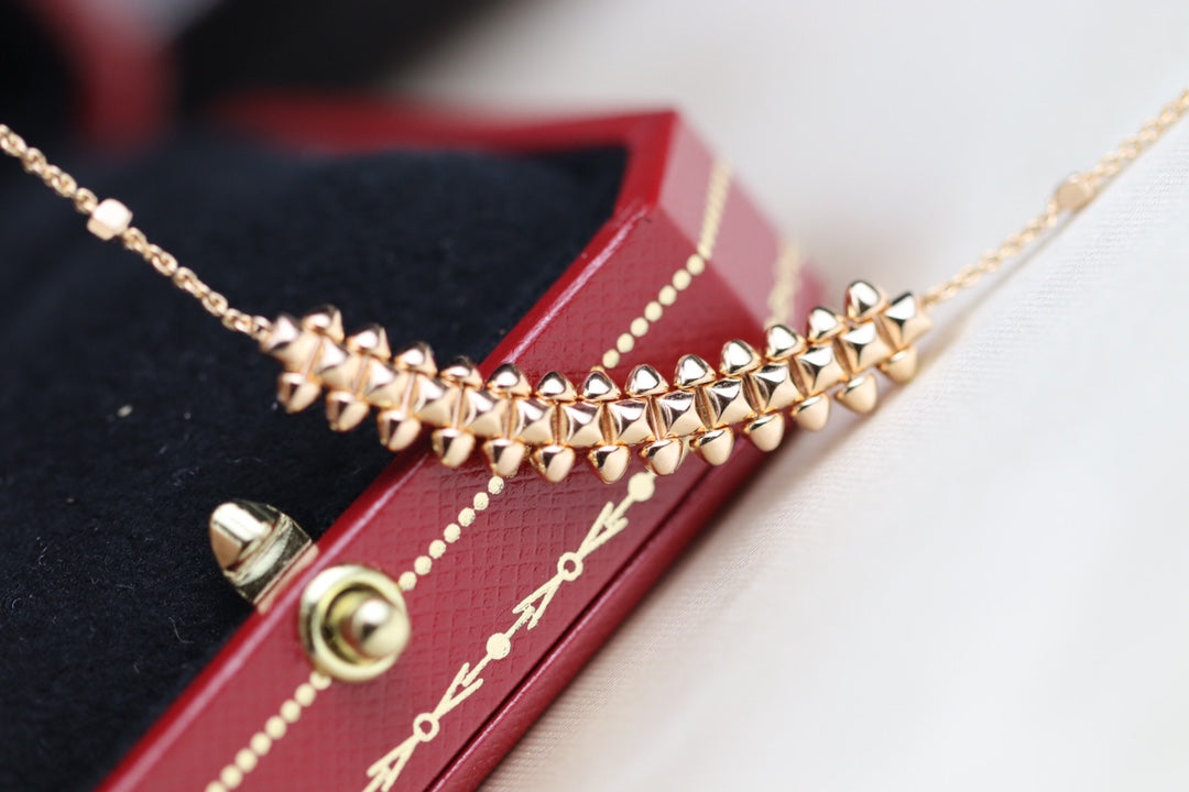 [AuraEcho]CLASH PINK GOLD NECKLACE