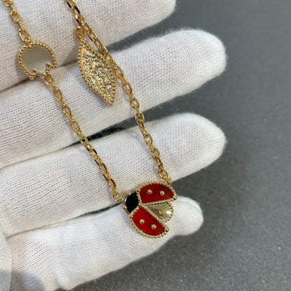 [AuraEcho]LUCKY SPRING 15 MOTIFS GOLD NECKLACE