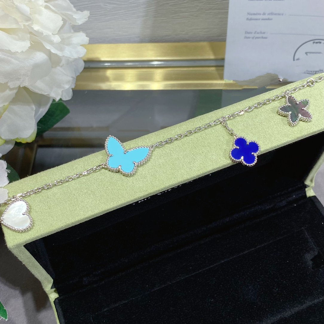 [AuraEcho]LUCKY SPRING SILVER BRACELET 4 MOTIF