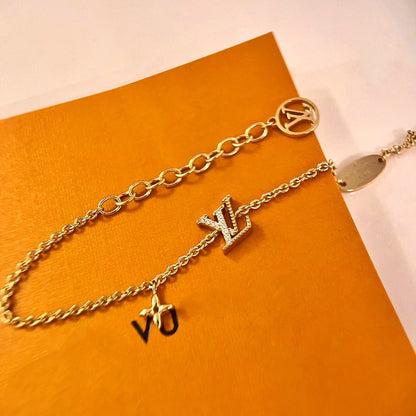 [AuraEcho]LOGO STAR MOTIF GOLD BRACELET
