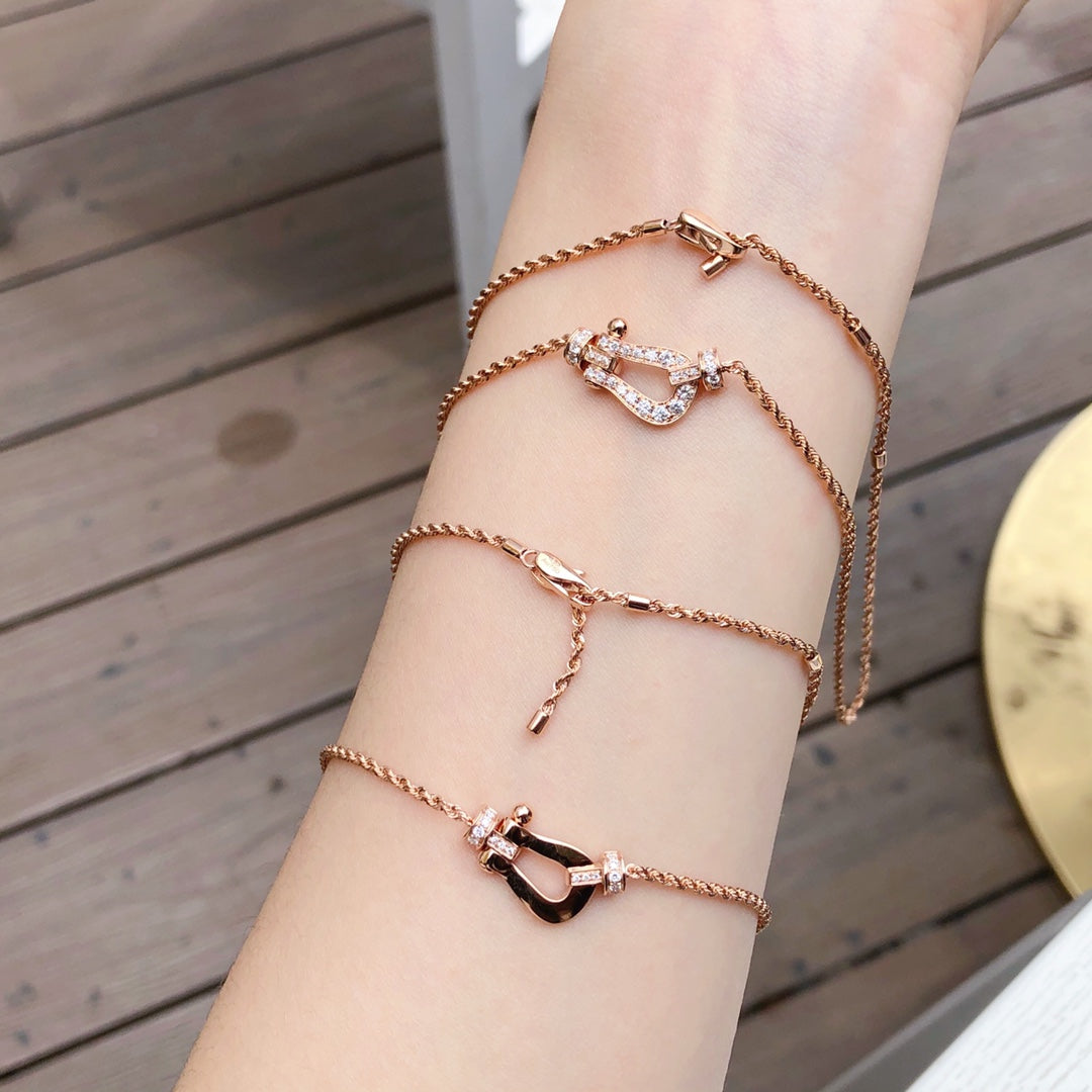 [AuraEcho]FORCE 10 PINK GOLD DIAMOND NECKLACE