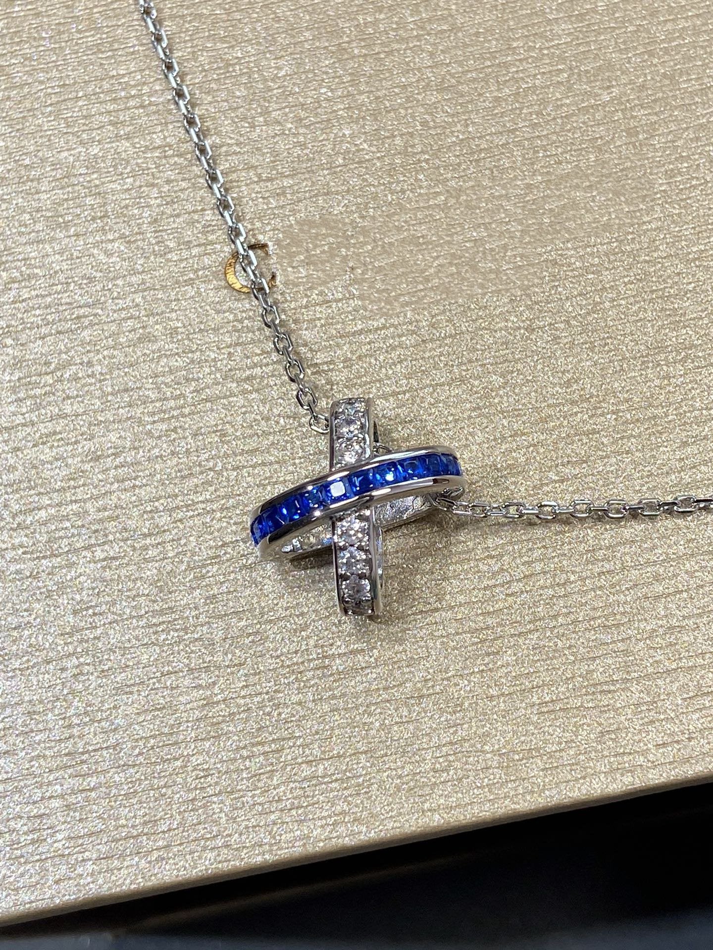 [AuraEcho]LIENS DIAMOND SILVER NECKLACE