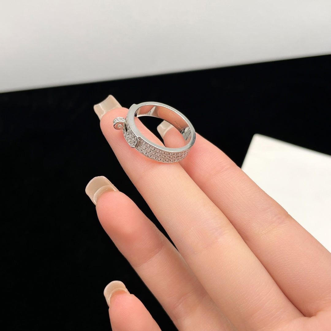 [AuraEcho]KELLY SILVER DIAMOND RING