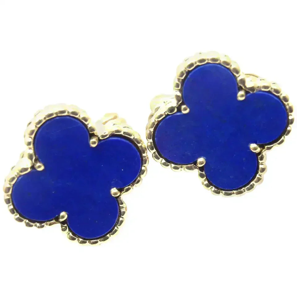 [AuraEcho]CLOVER MINI 9.5MM TURQUOISE EARRINGS