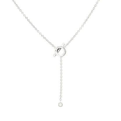 [AuraEcho]FINESSE SILVER DIAMOND NECKLACE