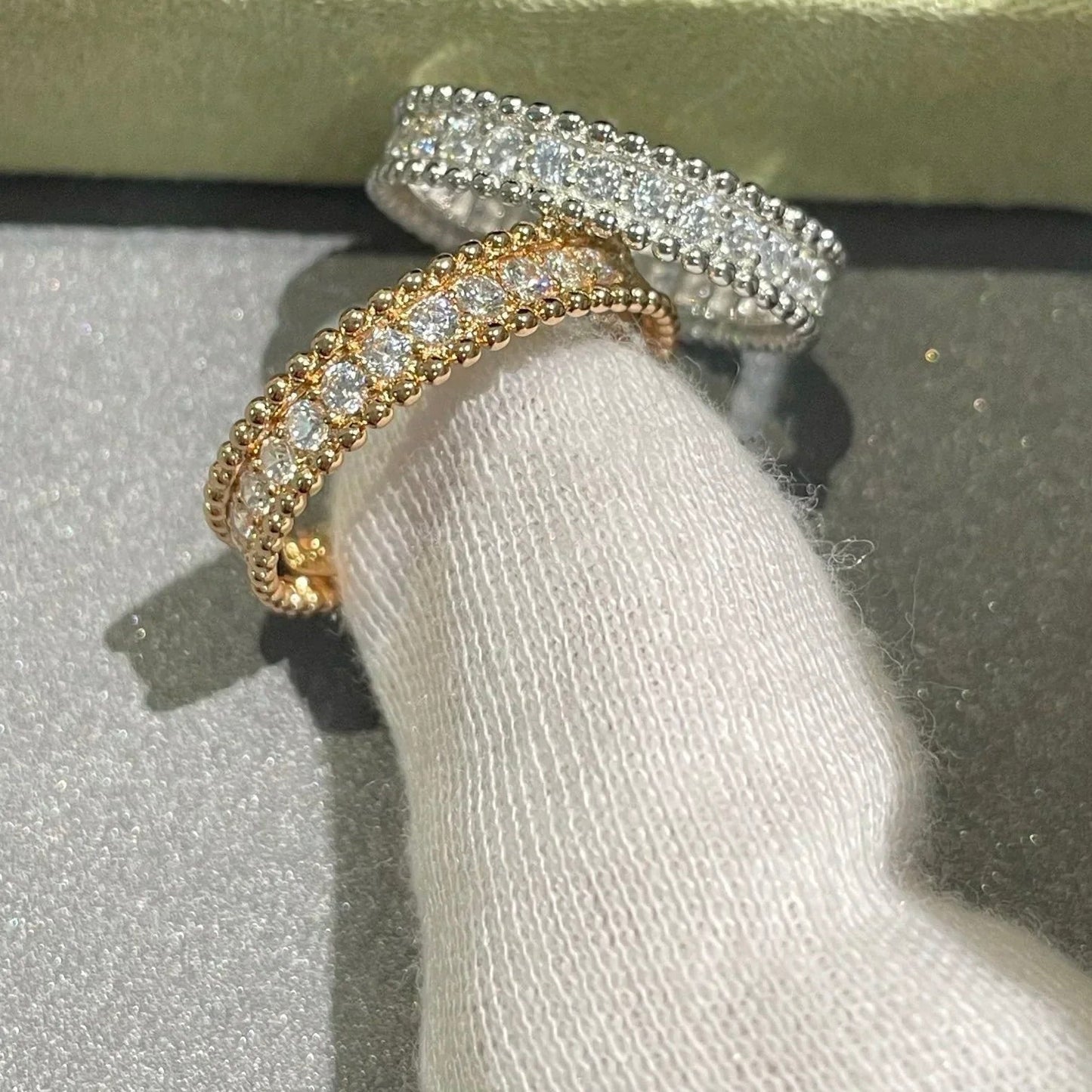 [AuraEcho]PERLEE DIAMOND SILVER RING