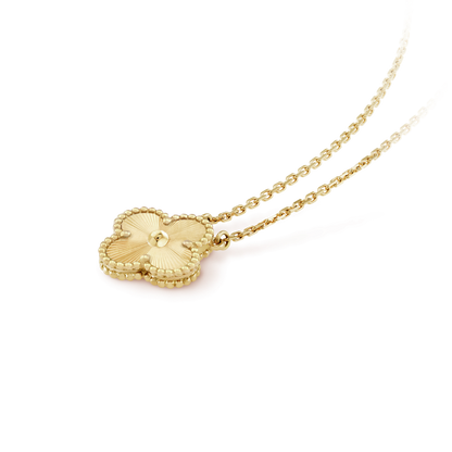 [AuraEcho]CLOVER 15MM LASER NECKLACE