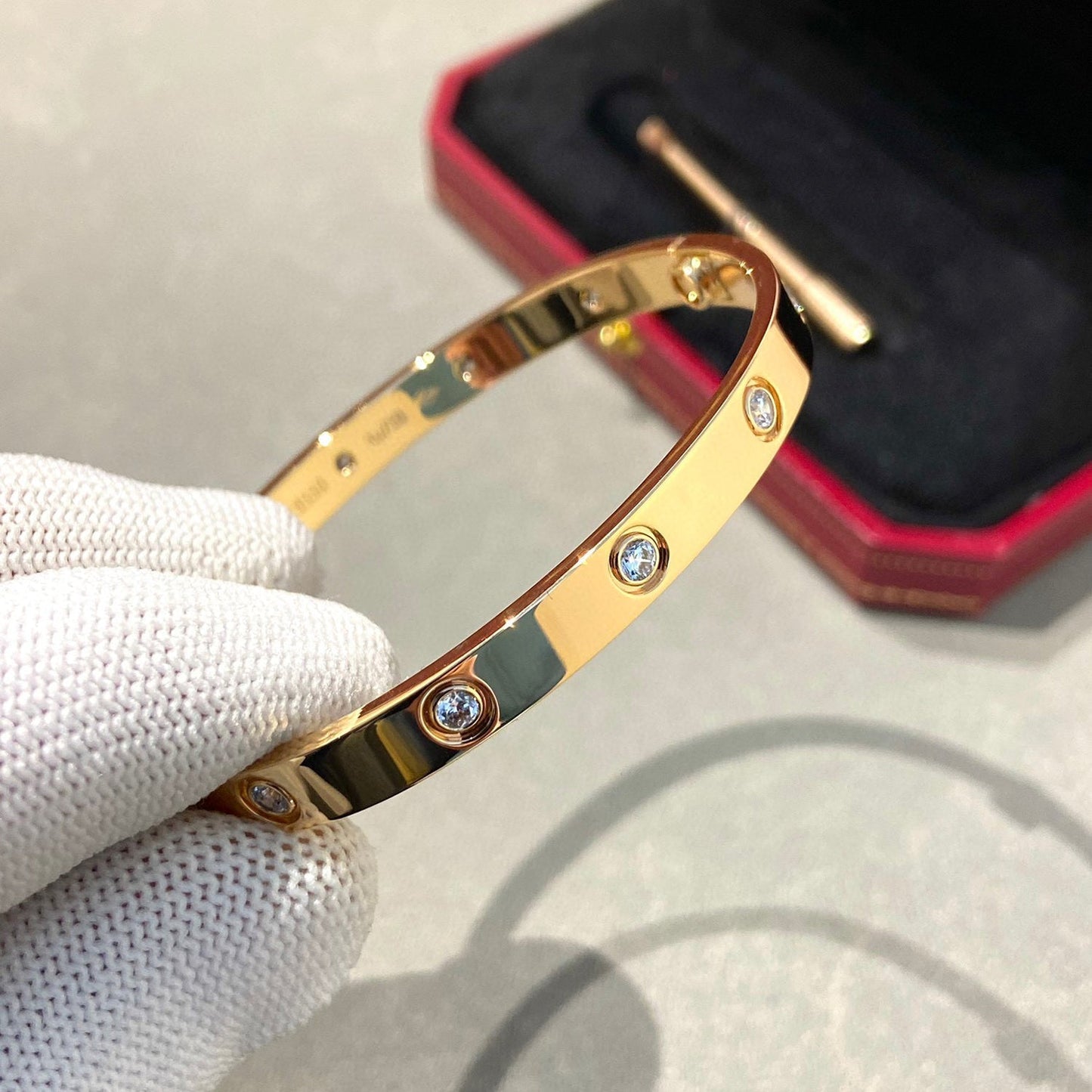 [AuraEcho]LOVE BRACELET 6.1MM 10 DIAMONDS