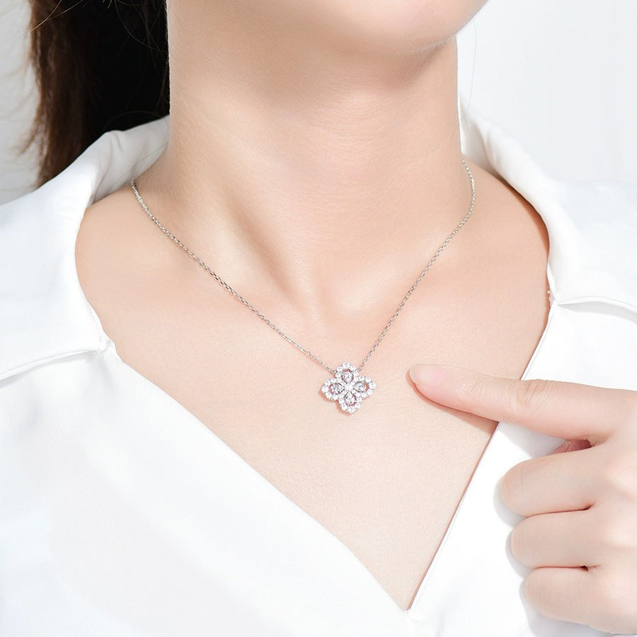 [AuraEcho]LOOP NECKLACE FULL MOTIF DIAMOND 16MM MULTIPLE COLORS