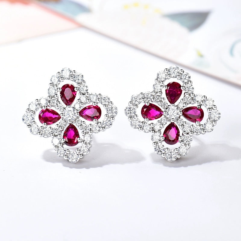 [AuraEcho]LOOP EARRINGS FULL MOTIF DIAMOND 16MM