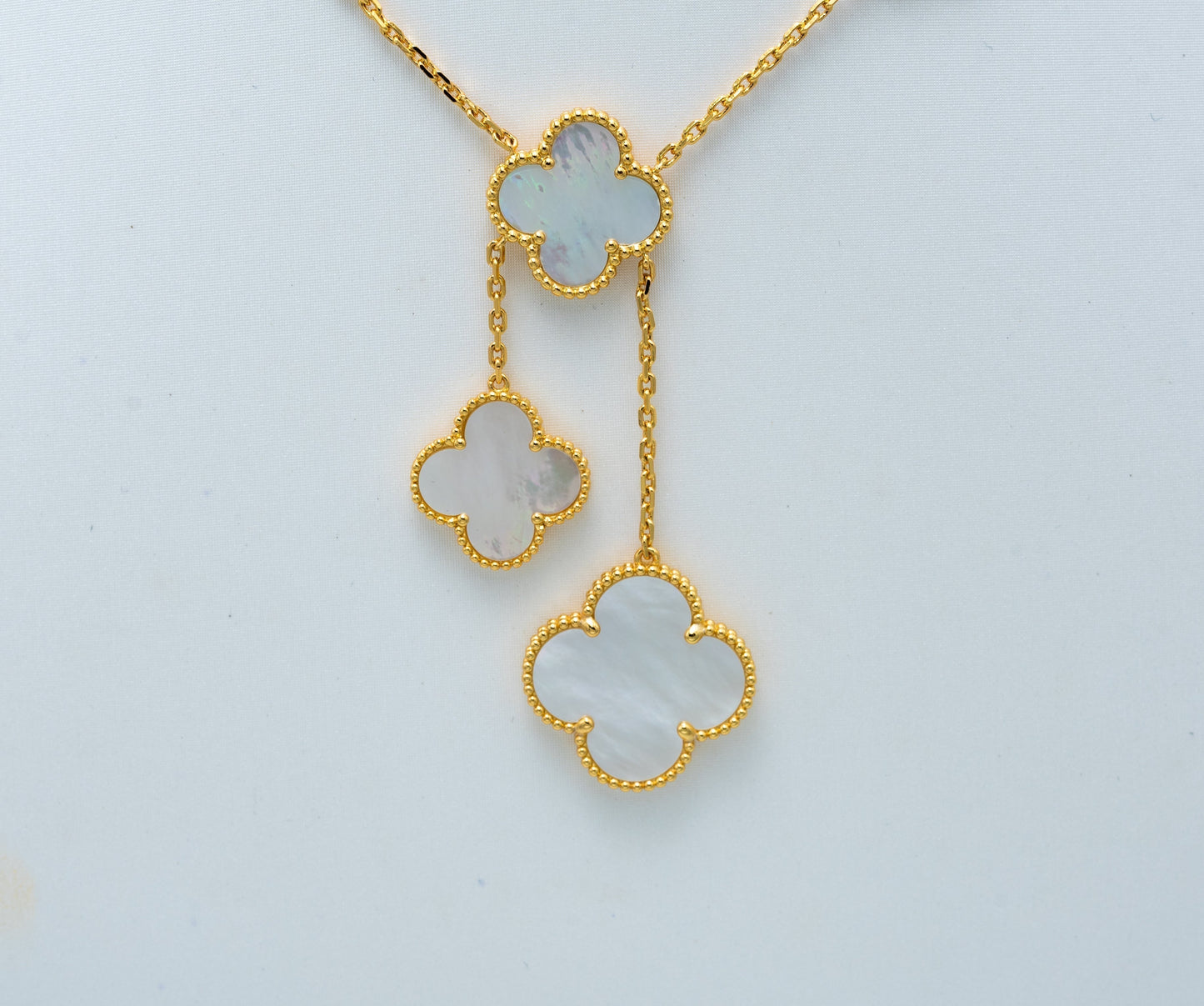 [AuraEcho]CLOVER MOTHER OF PEARL NECKLACE 6 MOTIF