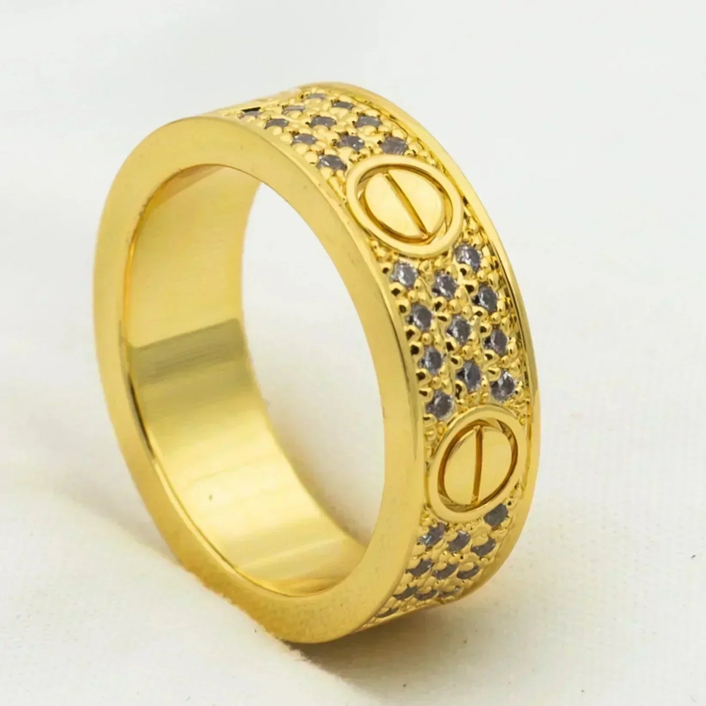 [AuraEcho]LOVE RING 5.5MM DIAMONDS PAVED