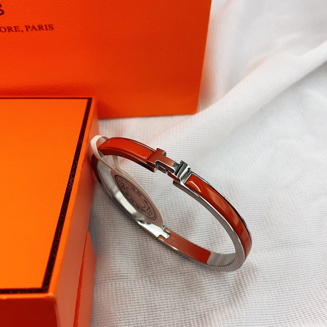[AuraEcho]CLASSIC HM CLIC RED 8MM ENAMEL BRACELET