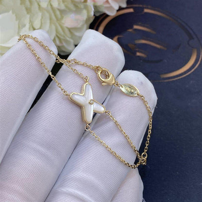 [AuraEcho]JEUX BRACELET WHITE MOP GOLD 1 DIAMOND