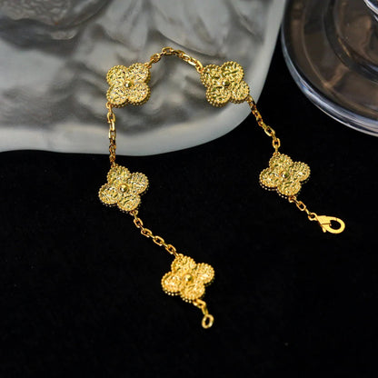 [AuraEcho]CLOVER 5 MOTIFS BRONZING BRACELET