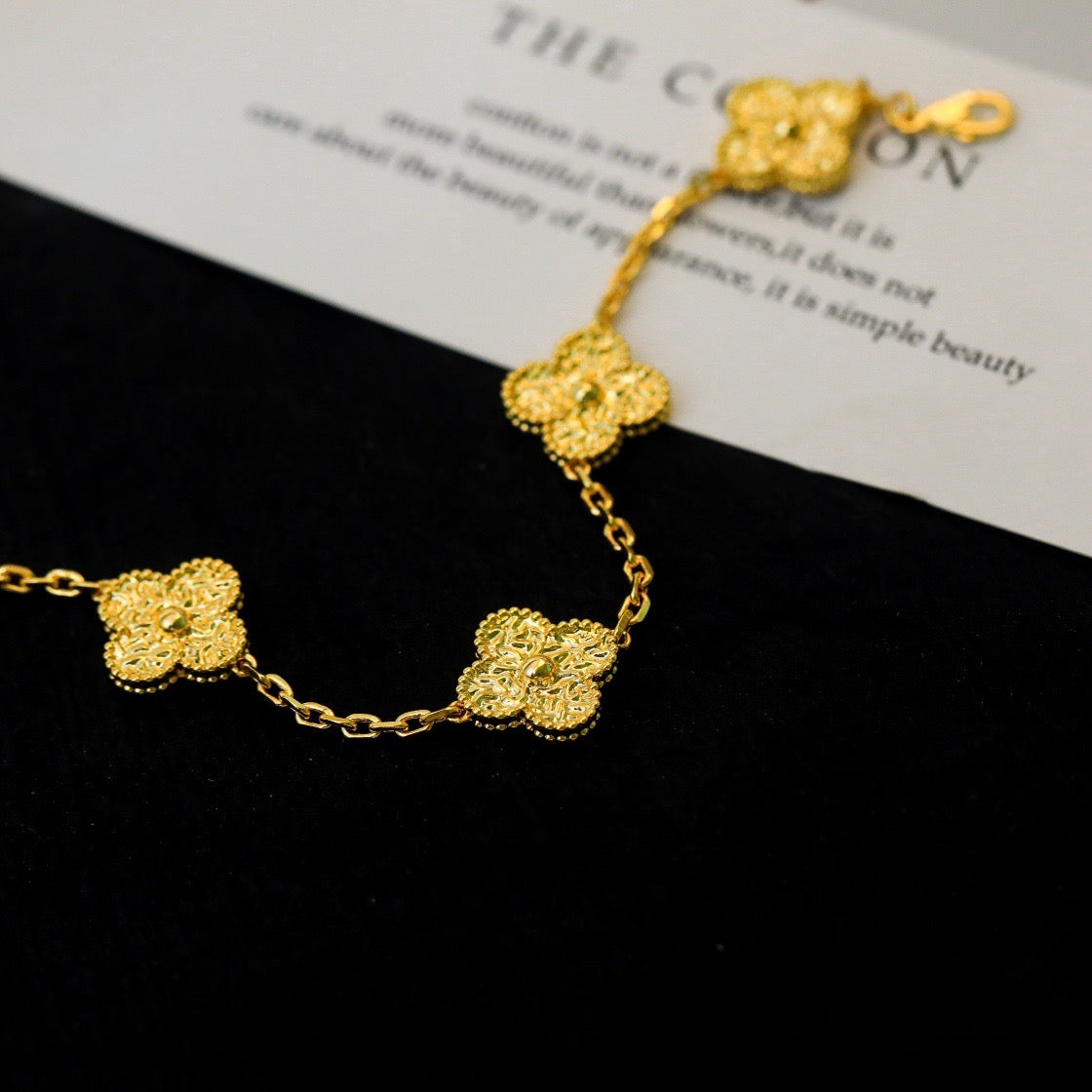 [AuraEcho]CLOVER 5 MOTIFS BRONZING BRACELET