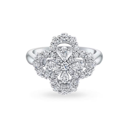 [AuraEcho]LOOP RING FULL MOTIF DIAMOND 16MM SILVE