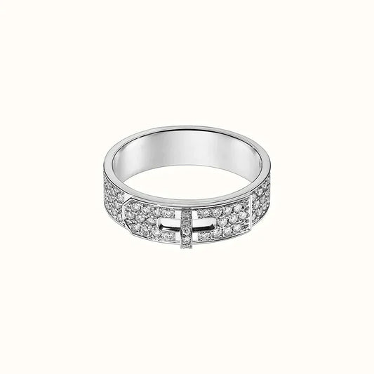 [AuraEcho]KELLY SILVER DIAMOND RING