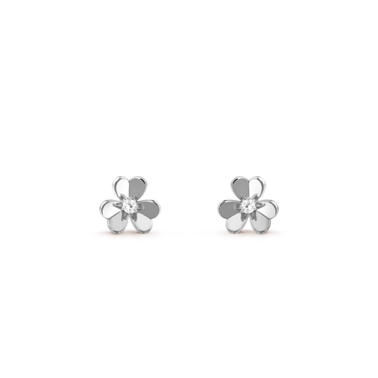 [AuraEcho]FRIVOLE MINI SILVER FLOWER EARRINGS