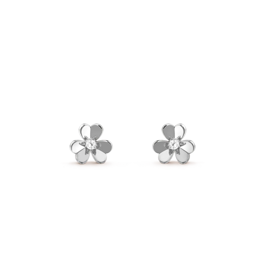 [AuraEcho]FRIVOLE MINI SILVER FLOWER EARRINGS